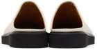 LE17SEPTEMBRE Off-White Leather Slipper Loafers