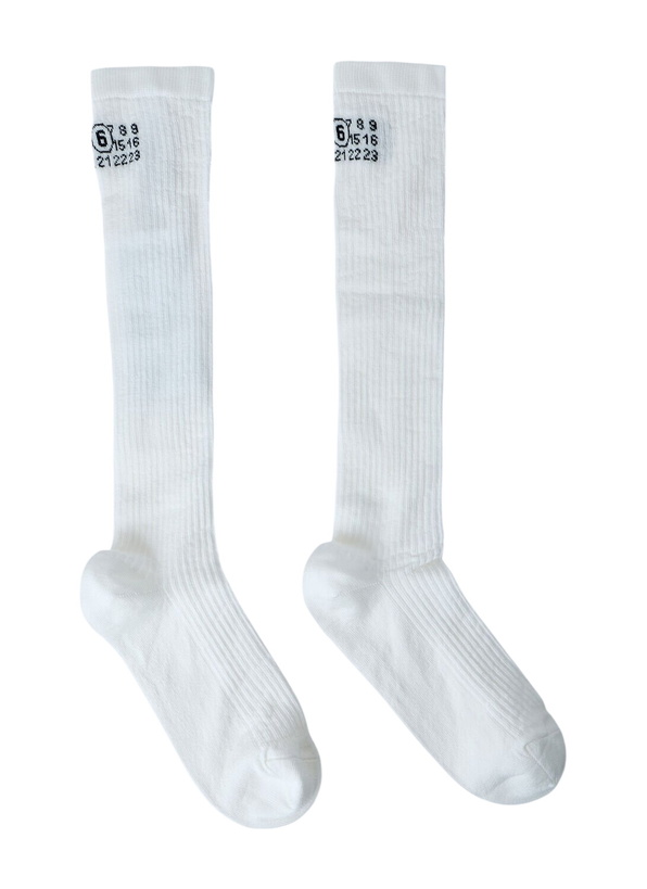 Photo: MM6 Maison Margiela Ribbed Knit Knee-High Socks