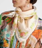 Alémais Court printed silk scarf