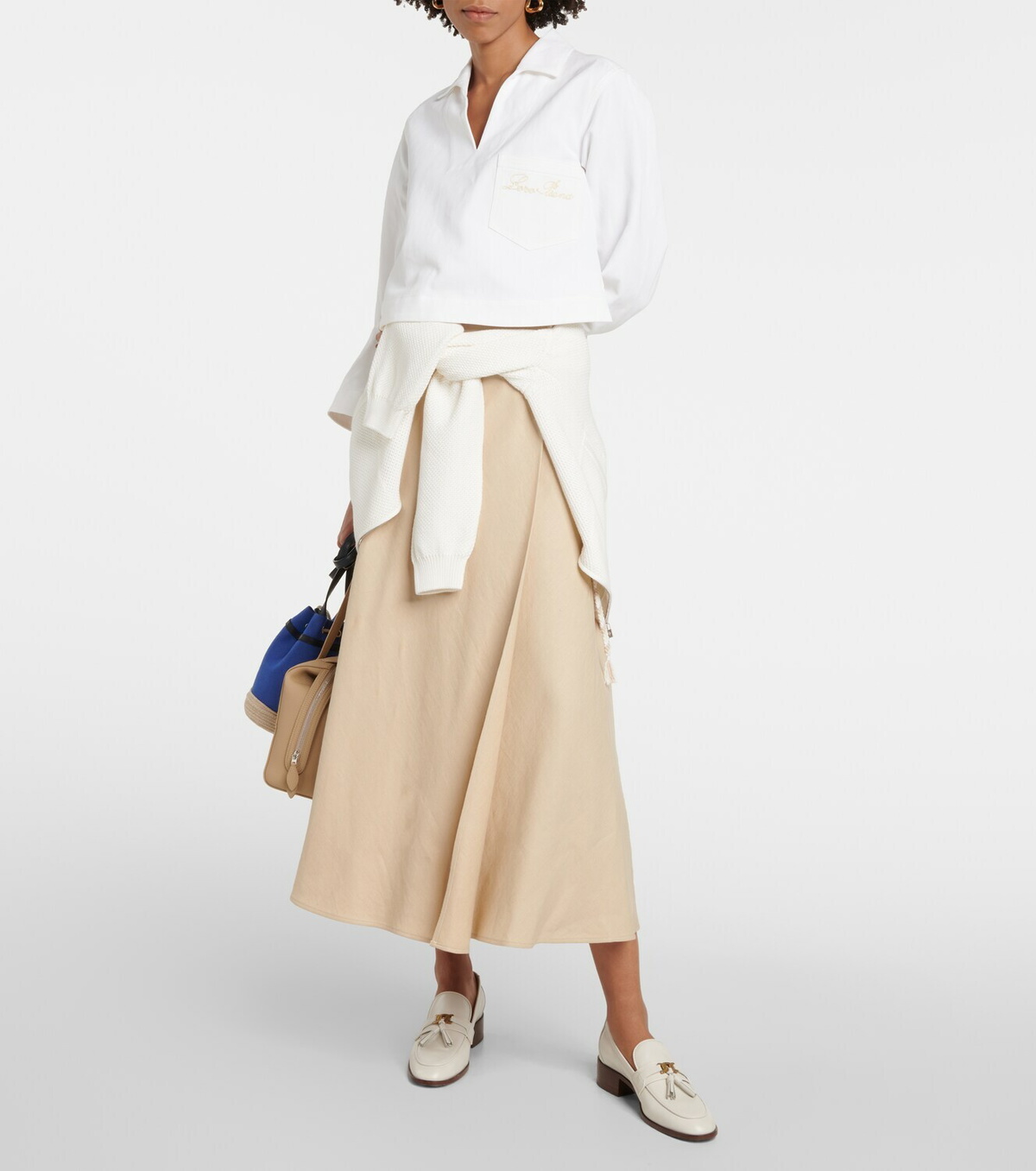 Loro Piana Linen midi skirt Loro Piana