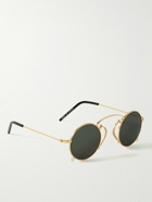 Gucci Eyewear - Harry Styles HA HA HA Pince-Nez Round-Frame Gold-Tone Sunglasses