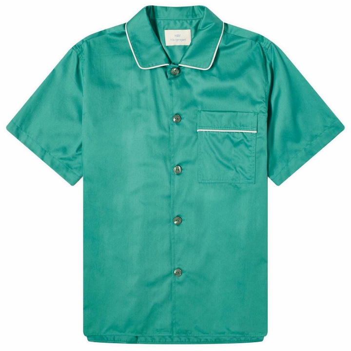 Photo: HAY Outline Short Pyjama Shirt in Emerald Green