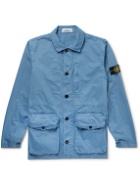 Stone Island - Logo-Appliquéd Brushed Cotton-Canvas Jacket - Blue