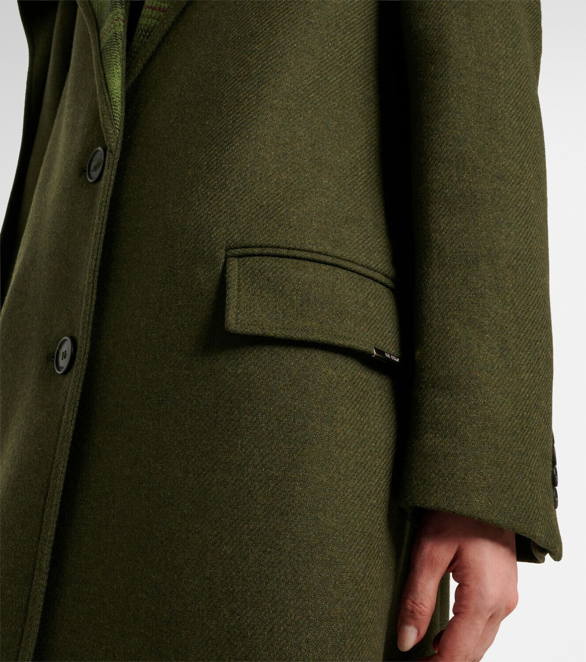 The Attico Scarf-detail wool-blend coat