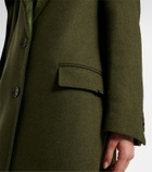 The Attico Scarf-detail wool-blend coat