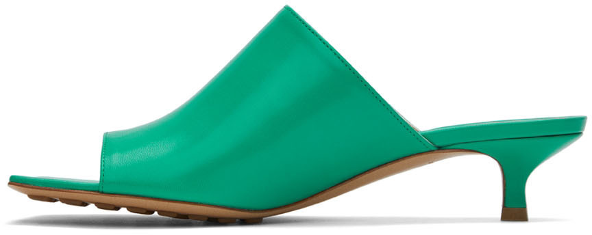 Bottega Veneta Green Stretch Mules
