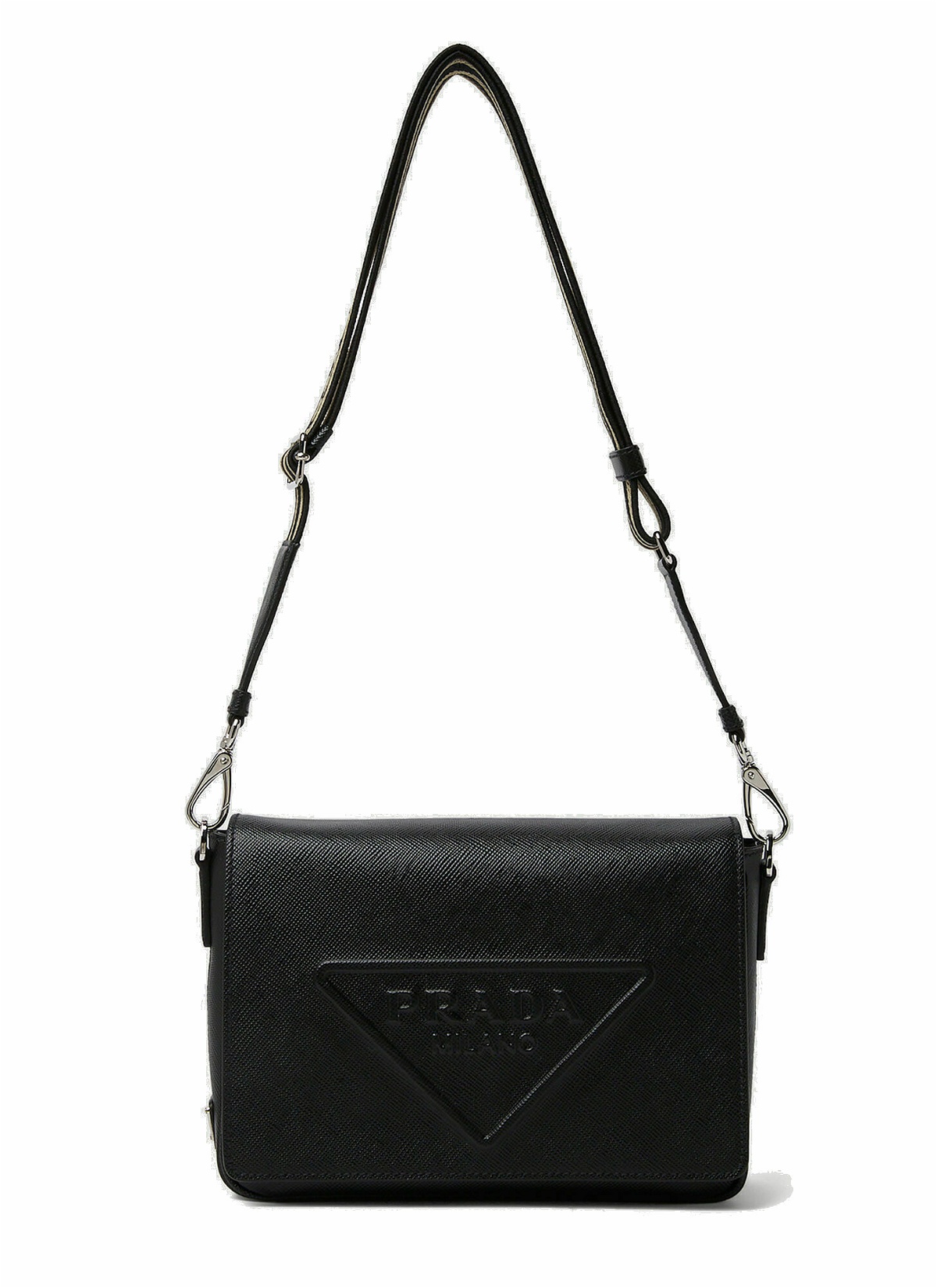 Photo: Saffiano Leather Crossbody Bag in Black