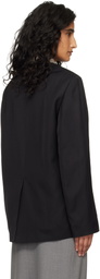 Loulou de Saison Black Bono Asymmetric Blazer