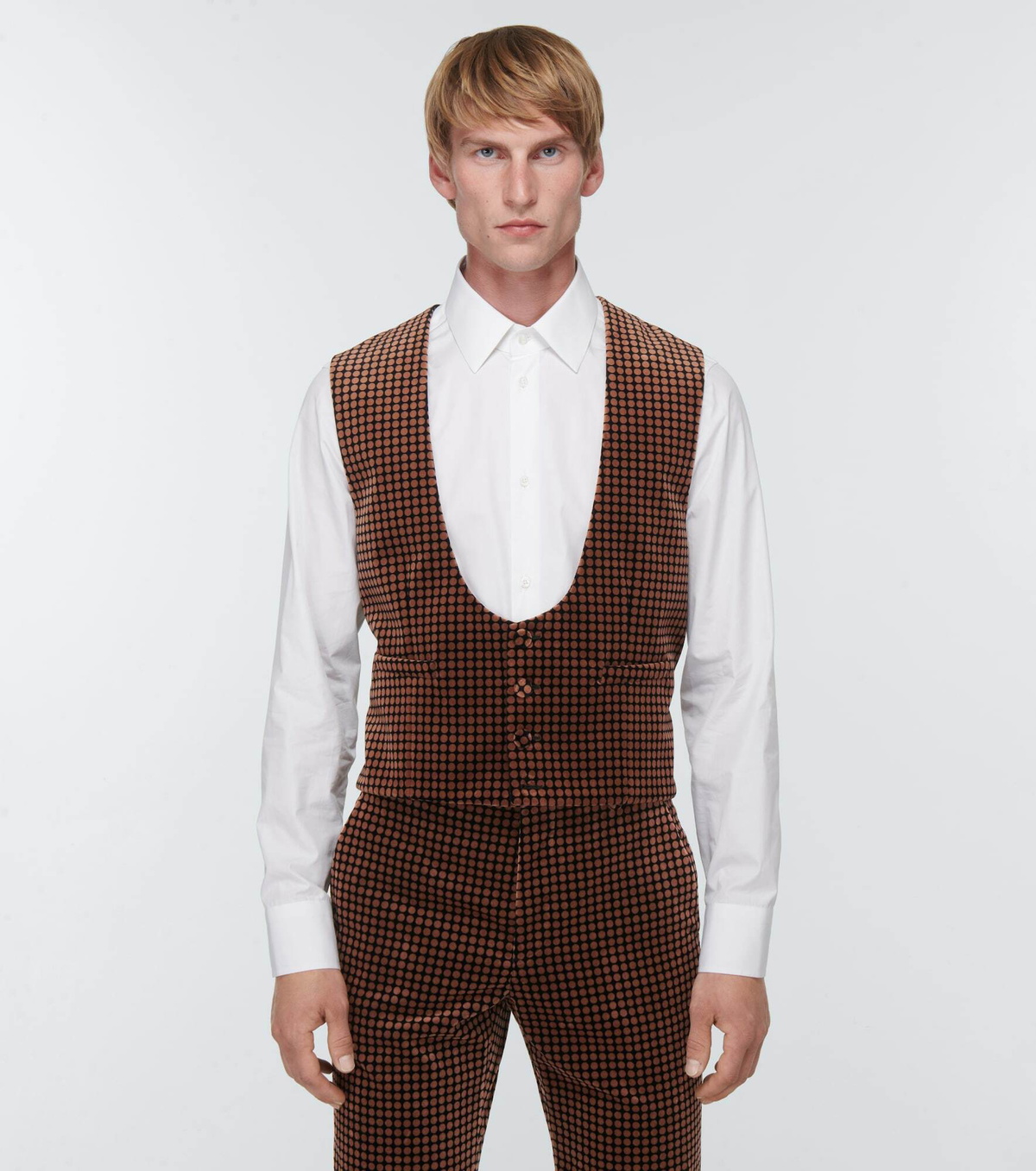 Gucci - Polka-dot velvet vest