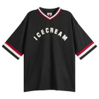 ICECREAM Men's College V Neck Sports Jersey in Black