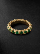 HOORSENBUHS - 3mm Infinite 18-Karat Gold Emerald Ring - Green