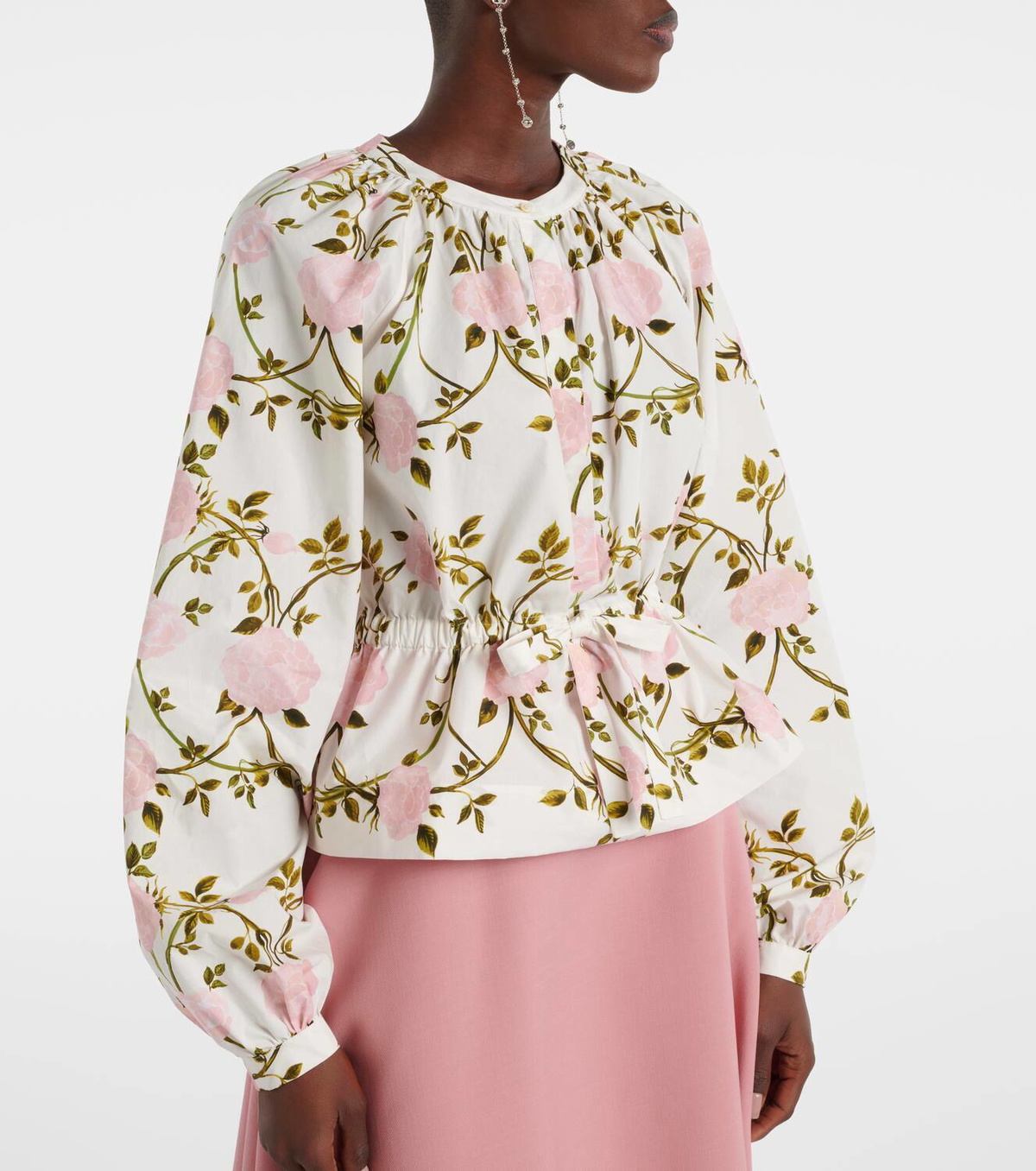 Giambattista Valli Floral cotton blouse