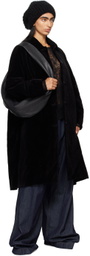 CASEY CASEY Black Big Blobby Linvel Coat