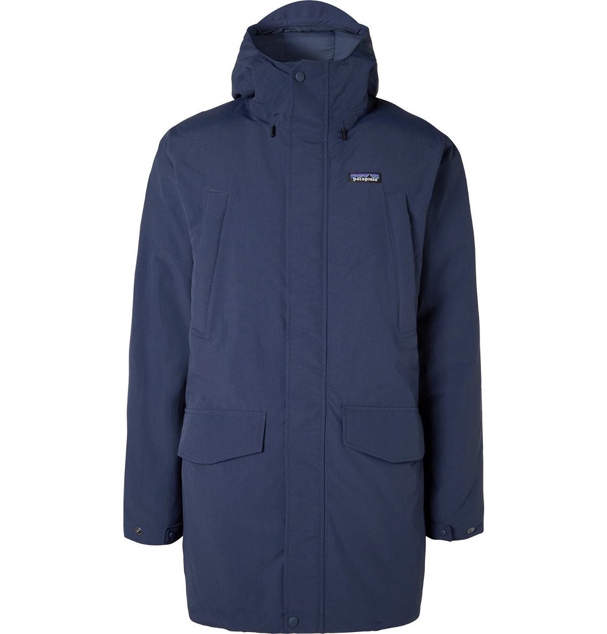 Photo: Patagonia - City Storm Shell Hooded Down Parka - Blue