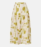 Adriana Degreas Balearic printed midi skirt