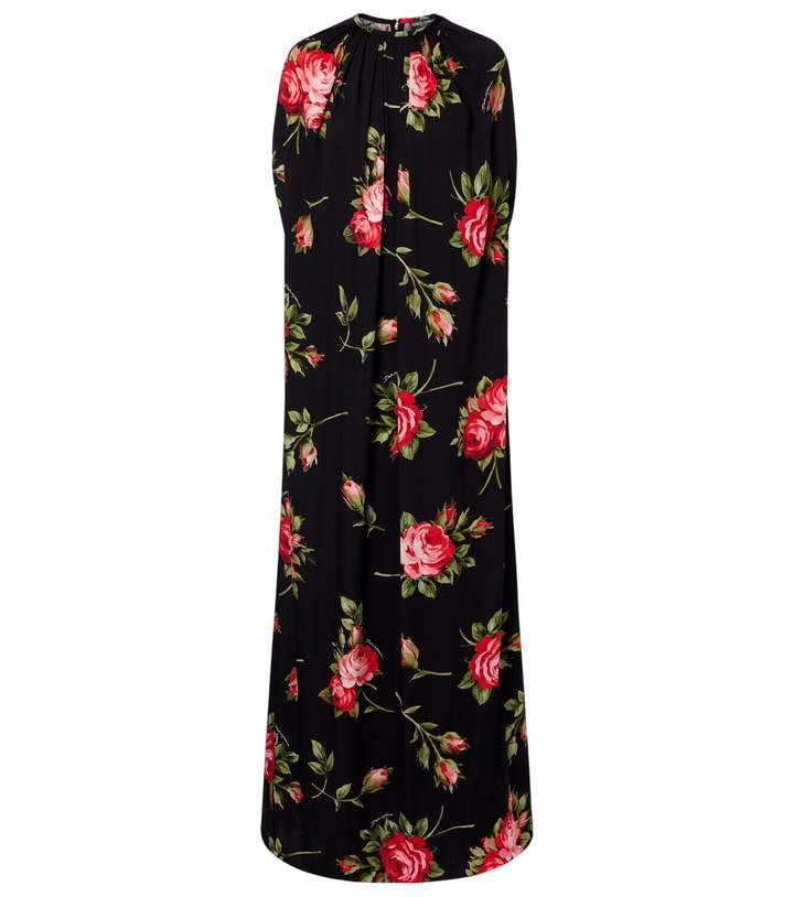 Photo: Dolce&Gabbana Floral caped silk-blend gown