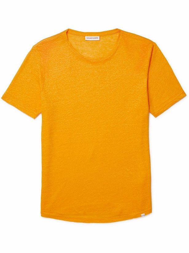 Photo: Orlebar Brown - OB-T Slim-Fit Linen-Jersey T-Shirt - Yellow