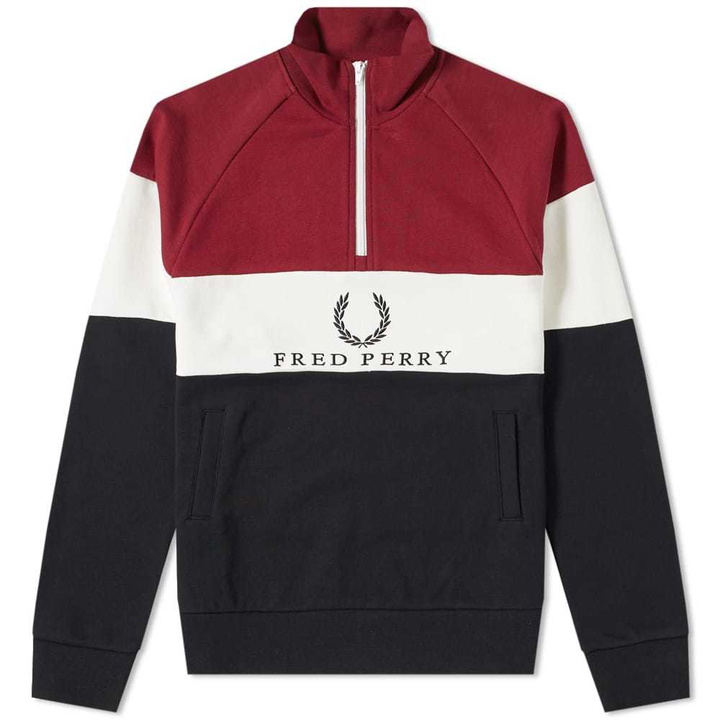 Photo: Fred Perry Embroidered Panel Sweat Multi