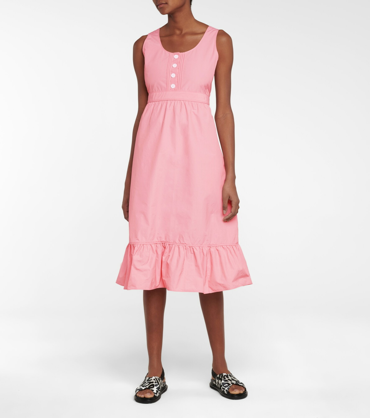 Plan C - Technical faille midi dress