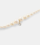 Persée Gradient 18kt gold necklace with diamond and pearls