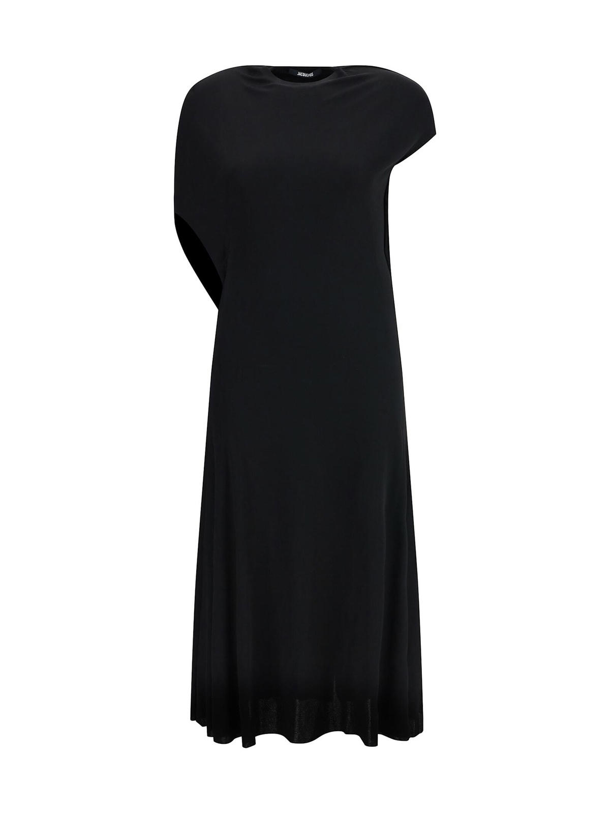 Jacquemus Black La Robe Drapeado Midi Dress Jacquemus