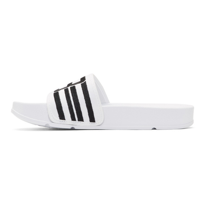Baja East White Fila Edition Drifter Slides