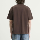 ANNIE HOOD Men's College T-Shirt in Washed Brown