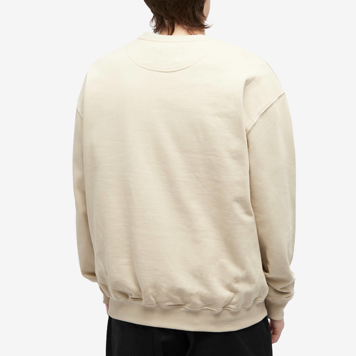 Café Mountain Men's Flow Logo Crew Sweater in Taupe