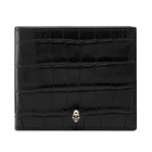 Alexander McQueen Skull Croc Billfold Wallet