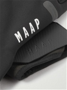 MAAP - Logo-Print Shell and Fleece Gloves - Black