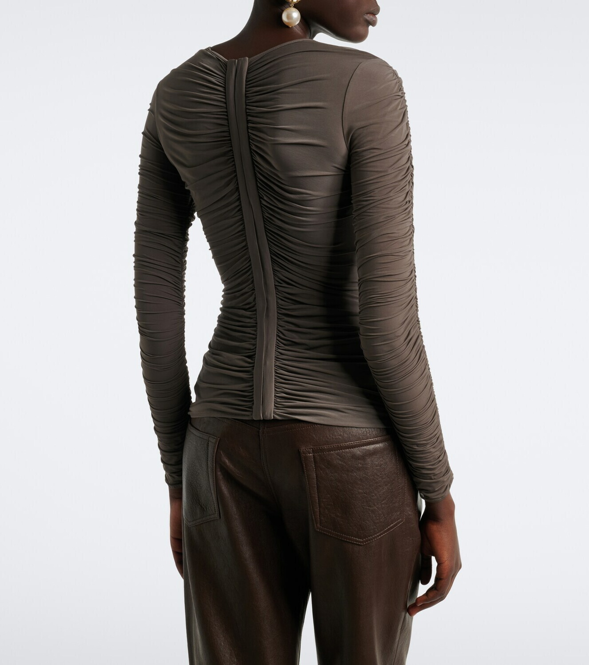 Magda Butrym Floral-appliqué ruched top