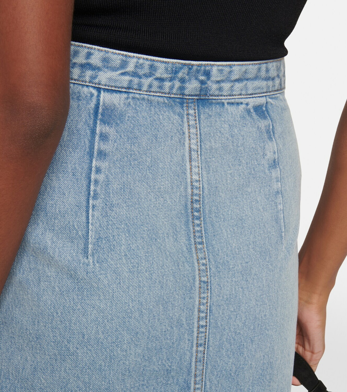 Khaite Fraser denim skirt