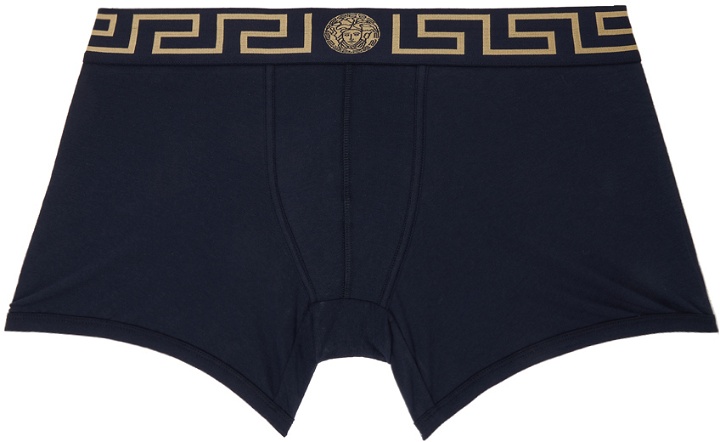 Photo: Versace Underwear Navy Greca Border Boxers
