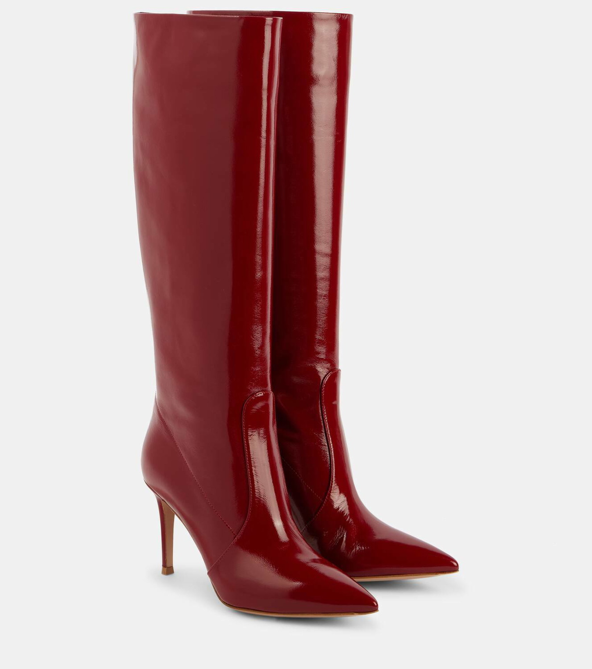 ロングブーツ GIANVITO ROSSI HANSEN BOOTS IN SMOOTH LEATHER Hansen 85 knee-high leather boots in black - Gianvito Rossi