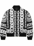 Versace - Reversible Padded Printed Shell Bomber Jacket - Black