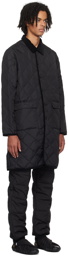 TAION Black Quilted Down Coat