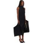 ISSEY MIYAKE Black Fold Pleats Midi Dress