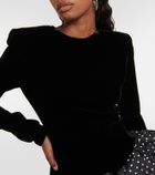 Alexandre Vauthier Ruffled velvet minidress