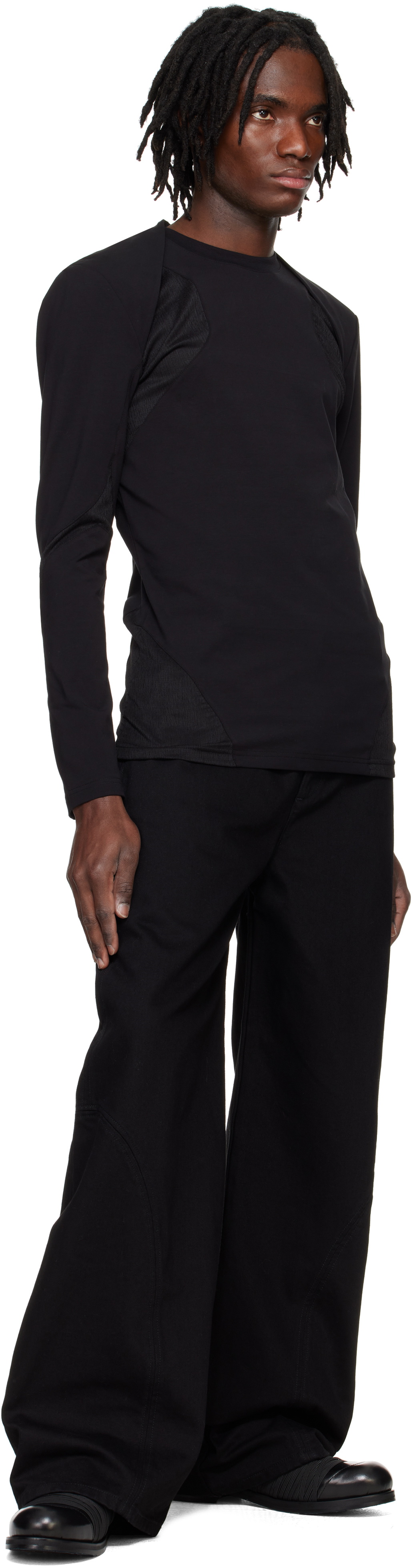 heliot emil 25ss ブラック長袖カットソー heliot emil 25ss ブラック