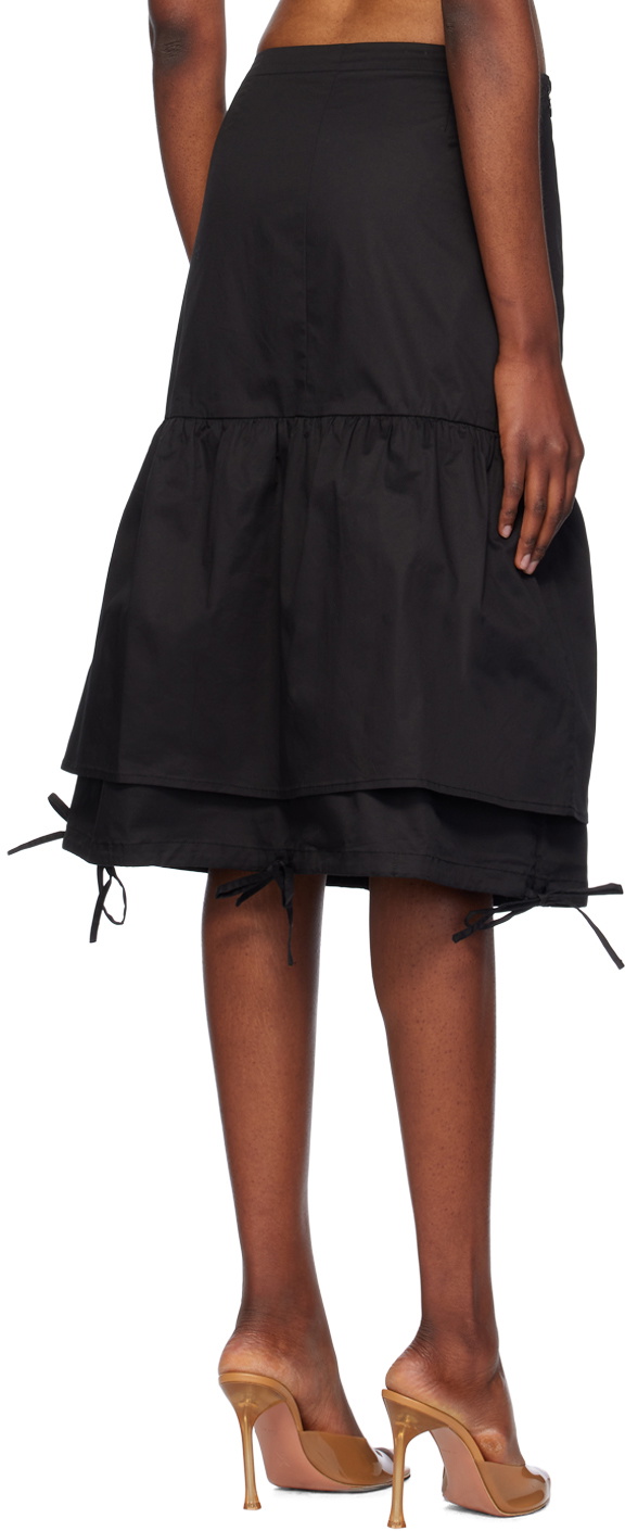 Miaou Black Mariana Midi Skirt