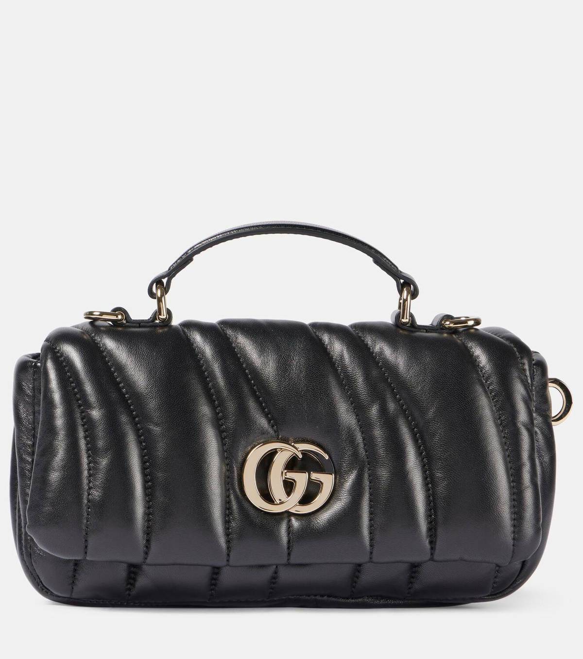 【GUCCI】GG MILANO INI LEATHER HANDBAG GG Milano small top handle bag in green GG leather | GUCCI® US