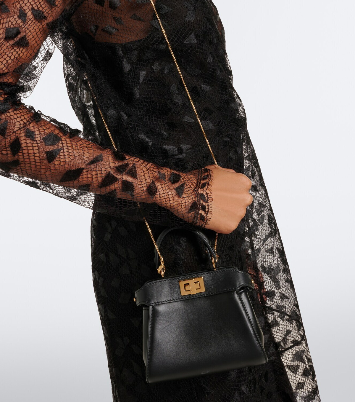 Fendi Peekaboo® Mini leather top-handle bag