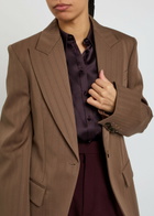Stella Mccartney Single-breasted Wool Blazer Brown