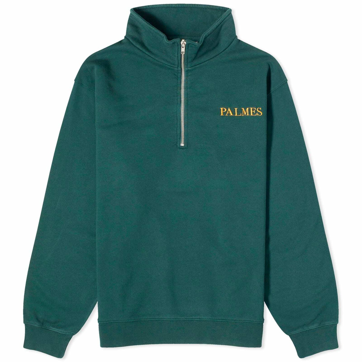 Palmes Men's Stumble Zip Sweatshirt in Dark Green