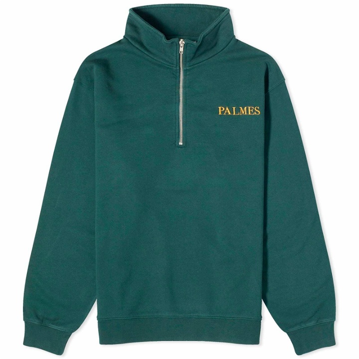 Photo: Palmes Men's Stumble Zip Sweatshirt in Dark Green