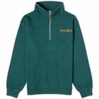 Palmes Men's Stumble Zip Sweatshirt in Dark Green