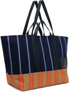 Paul Smith Navy Striped Reversible Tote