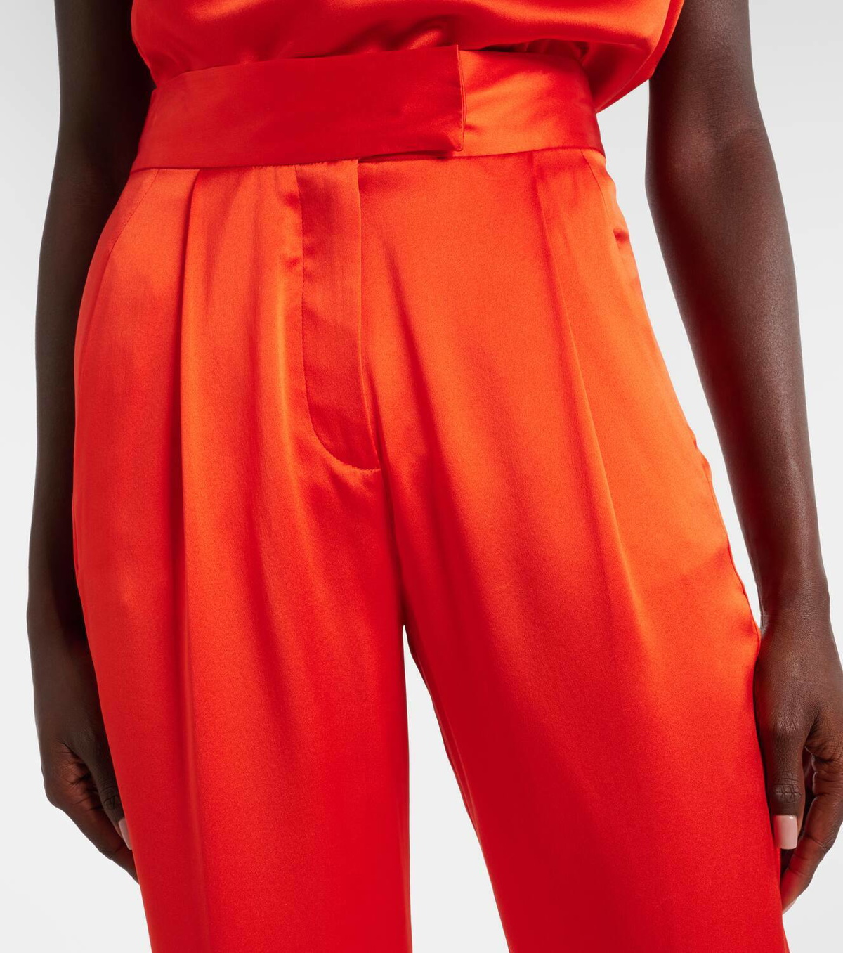 The Sei High-rise silk satin wide-leg pants