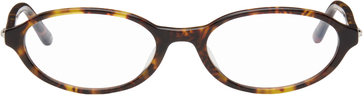 BONNIE CLYDE Brown Oval Baby Glasses
