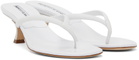 Manolo Blahnik White Paterno Heeled Sandals